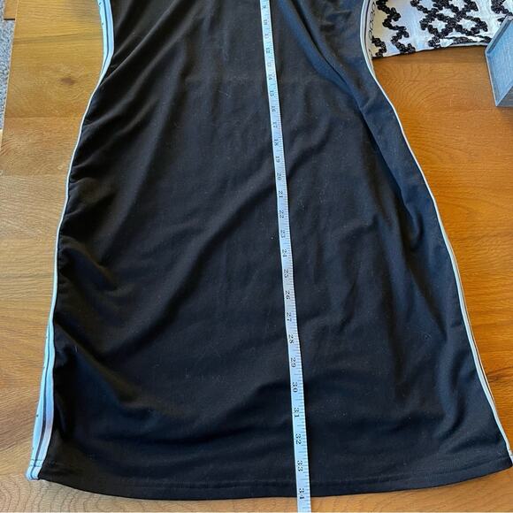 BEBE mesh sleeve sporty bling embellished logo black athletic stripe XL - Picture 7 of 8